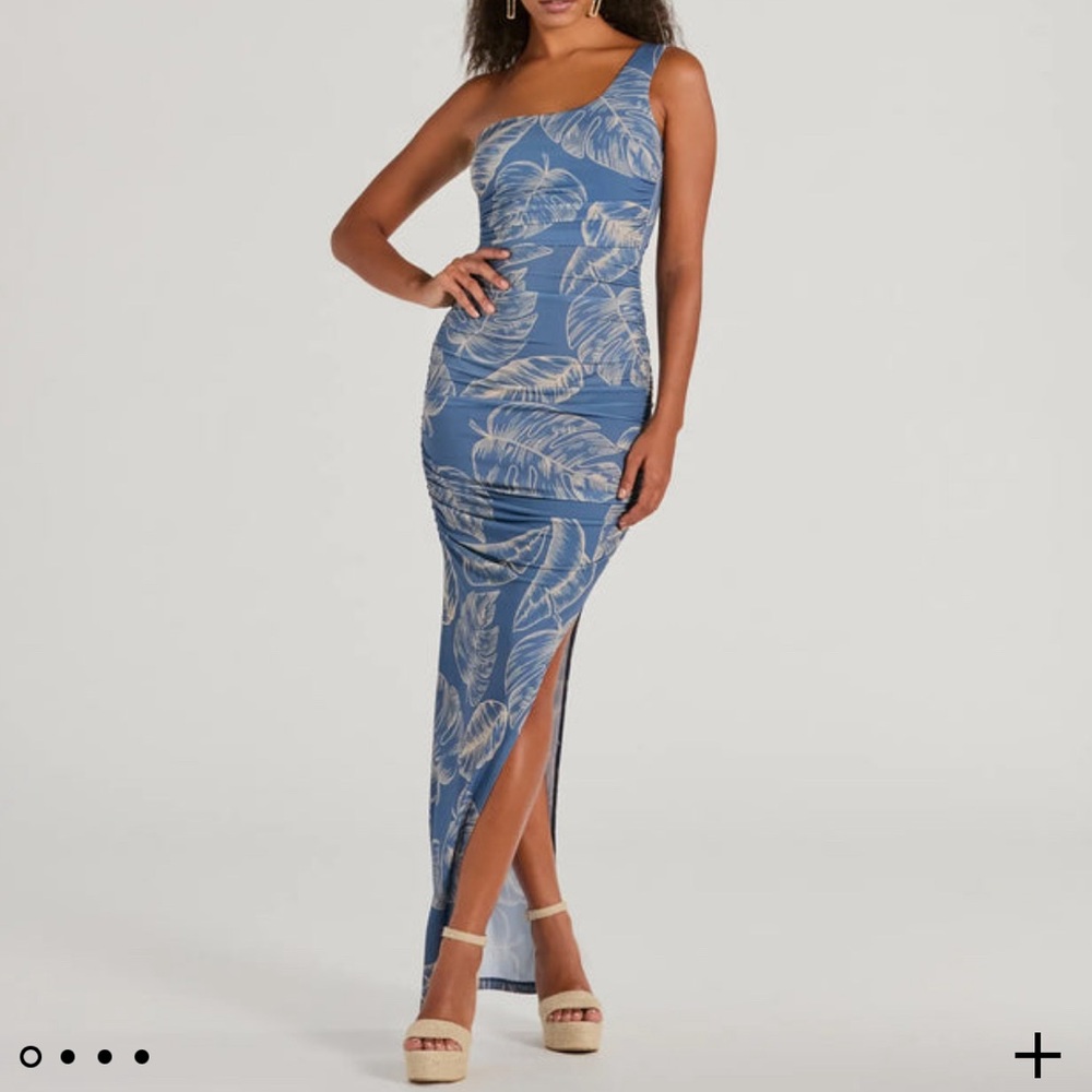 One Shoulder Tropical Dress *BRAND NEW NEVER WORN*